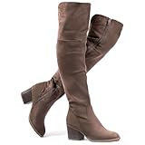 katliu Women's Thigh High Boots Sexy Stacked Block Heel...