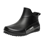 Rain Boots Women Men Ankle Rubber Deck Boots Non Slip...