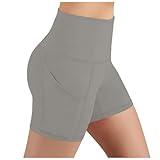 Women Cycling Workout Yoga Shorts High Waist Summer...