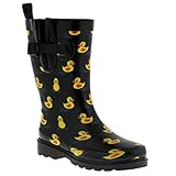 Capelli New York Ladies Rubber Rain Boots, Yellow Duck...