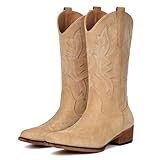 IUV Suede Cowboy Boots For Women Western Boots Cowgirl...