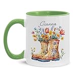 Custom Name Boots Ceramic Mug 11oz 15oz, Personalized...