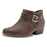 Athlefit Women's Chunky Low Heel Ankle Boots Classic...