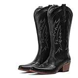IUV Cowboy Boots for Women Mid Calf Cowgirl Western...