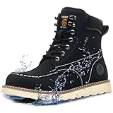 TAERGU Steel Toe Boots for Men-6 Inch Moc Toe Safety...