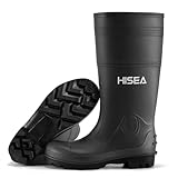 HISEA Men's Steel Shank Rain Boots, Waterproof PVC...