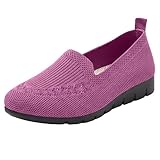 Women's Knitted Flat Shoes Slip On Casual Breathable...