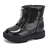 SIXXIN Girls Durable Ankle Boots Lace Up Side Zipper...
