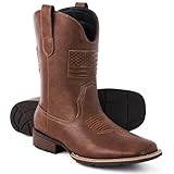 Platikly Cowboy Boots For Men - Mens Square Toe Western...