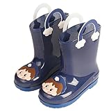 NSQFKALL Boys Girls Rain Boots with Handle Cute Prints...