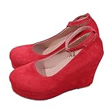 Ctreela Platform Wedges for Women Closed Round Toe...