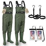 MOMODA 2-Pack Waterproof Chest Waders Bundle – Size...