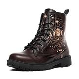 coolcustomize Moon Phase Graphic Combat Boots for...
