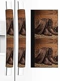 2 PCS Refrigerator Door Handle Covers, Cowboy Boots...