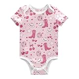 MFTJYO Unisex Baby Short Sleeve Bodysuit Pink Cowboy...