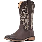 IUV Cowboy Boots For Women Square Toe Wide Western...