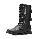DREAM PAIRS Women's Combat Boots, Mid Calf Built-in...