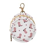 Western Cowboy Pink Boots Print Pacifier Holder Case...