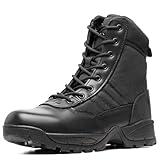 WIDEWAY Men's Tactical Military Work Boots Black...