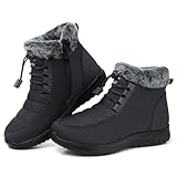 SHIBEVER Snow Boots for Women Winter: Fur Lined Warm...
