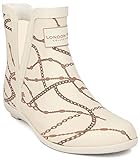 LONDON FOG Womens Piccadilly Rain Boot WHITE-CHAIN size...