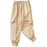 Boys Jogger Pants HIgh Elastic Waist Casual Loose Fit...