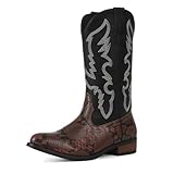 Lyrisiphy Cowboy Boots for Men Pointed Toe Embroideried...