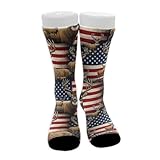 MZERSE Women's Funny Dress Socks American Flag Hunting...