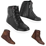 SAGA MOTO Men's Motorcycle Boots Leather Protective...