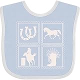 inktastic Cowgirl Rodeo Horse Girl Baby Bib Blue and...