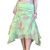 Mandonce Flowy Skirt Floral Print Midi Skirts for Women...