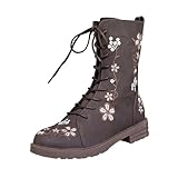 Coffee Women's Round Toe Boots Fashion Casual Winter...