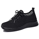 Mesh Sneakers Women Breathable Open Weave Slip On...