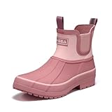 HISEA Women's Duck Chelsea Rain Boots Waterproof Short...
