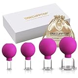 ONECUPPTOP 4-Size Plexi Glass Facial Cupping Set...