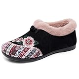 SWZEC Women’s Warm Floral Winter Ankle Boots...