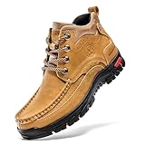 FLYLAND Mens Casual Boots Vintage Leather Ankle Dress...