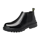 HSLKDG Men's Mid-cut Slip-on Leather Shoes British...