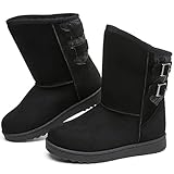 Moudki Womens Winter Boots Mid-calf Snow Boots Fashion...