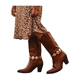 Women Boot Chain Bracelets, Gold Tone Textured Circle...