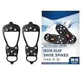 Ice Cleats Universal Hiking, 2 Pieces Non-Slip Spikes,...