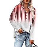Womens Tops V Neck Button Sweatshirt - Dressy Casual...
