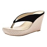 Chunky Heel Bohemian Beach Sandals For Women With Thong...