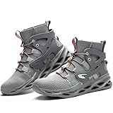 ORISTACO Work Safety Steel Toe Boots, Lightweight...