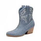 DREAM PAIRS Women's Cowboy Cowgirl Boots Embroidered...