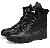 Pangolin Men’s Tactical Combat Boots with Side Zipper...