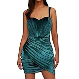 Women's Velvet Winter Short Skirt with Fishbone Pleats...