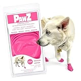 PawZ Rubber Dog Boots and Paw Protectors 12pk, M Pink...
