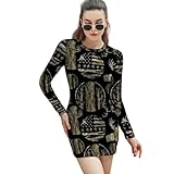 MZERSE Long Sleeve Bodycon Mini Dresses for Women,...
