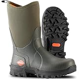 Showave Men's Mid Calf Rubber Work Boots Waterproof...